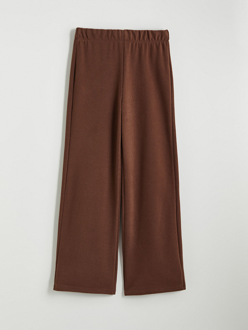 әйелдерге арналған серпімді белдік кең балақ спорттық шалбар-4