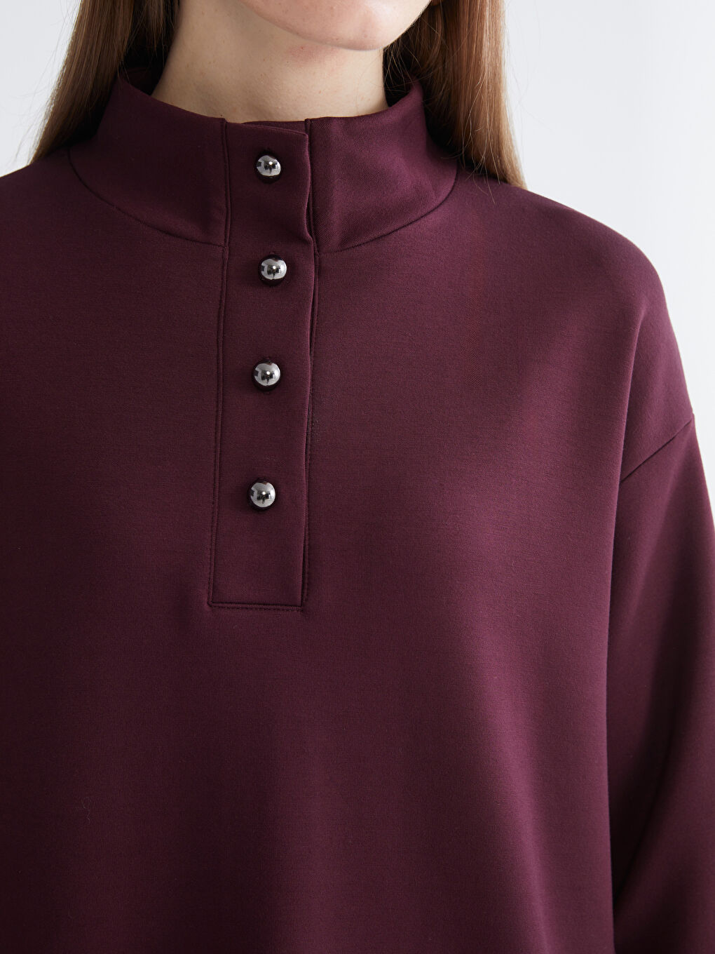 Funnel Neck Oversize Women's Tunic-3