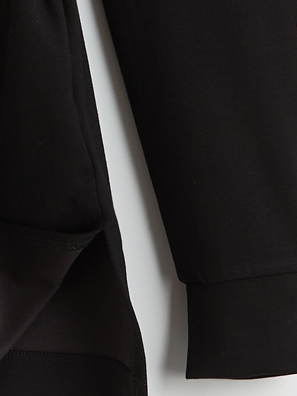 Siyah Dik Yaka Oversize Kadın Sweatshirt Tunik-8