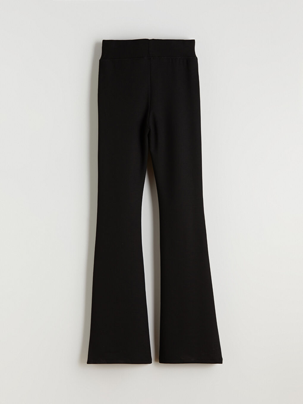 Siyah Beli Lastikli İspanyol Paça Kadın Eşofman Altı-5