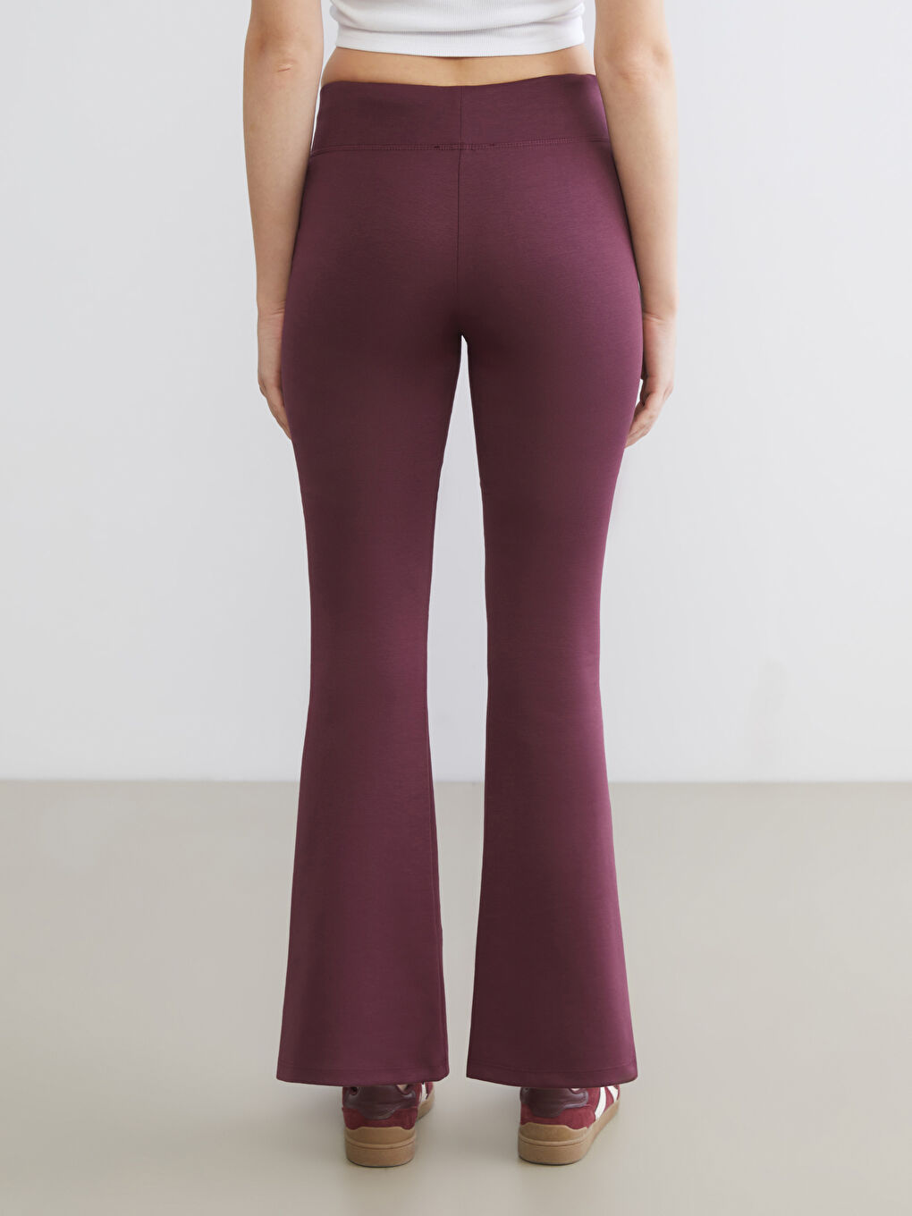 Mürdüm Beli Lastikli İspanyol Paça Kadın Eşofman Altı-3