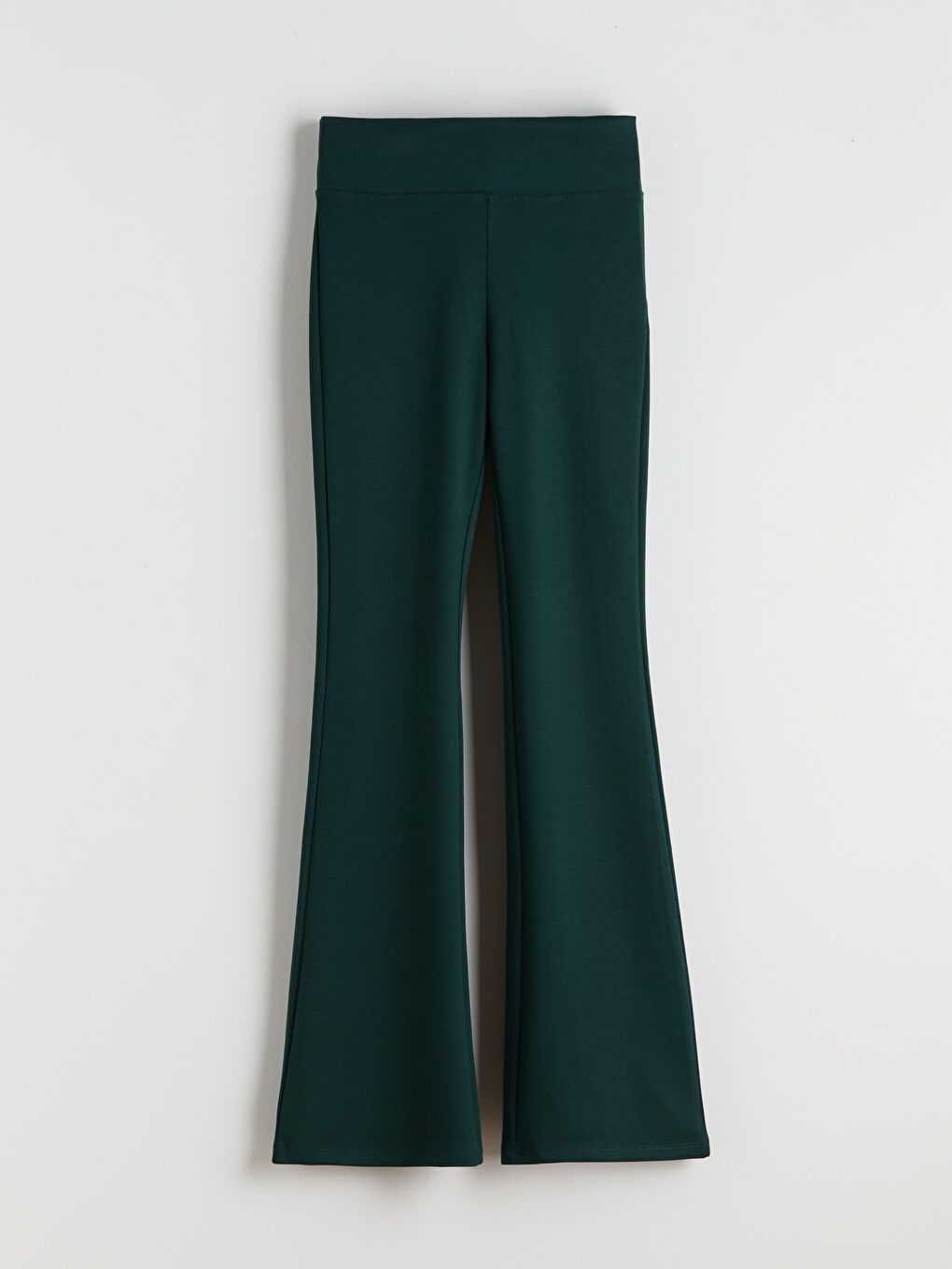 Yeşil Beli Lastikli İspanyol Paça Kadın Eşofman Altı-4