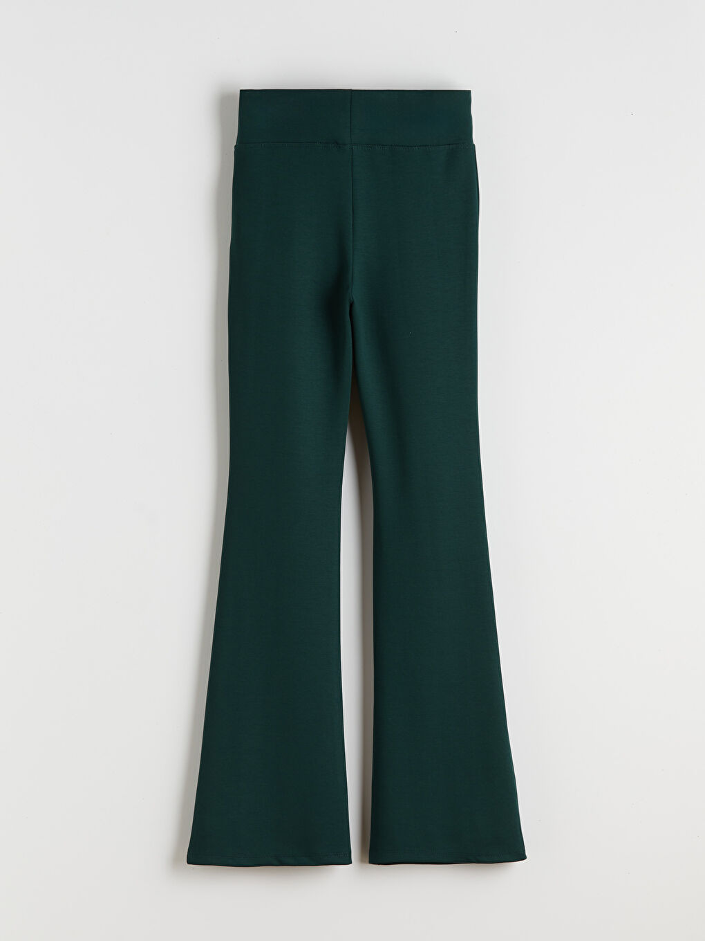 Yeşil Beli Lastikli İspanyol Paça Kadın Eşofman Altı-5