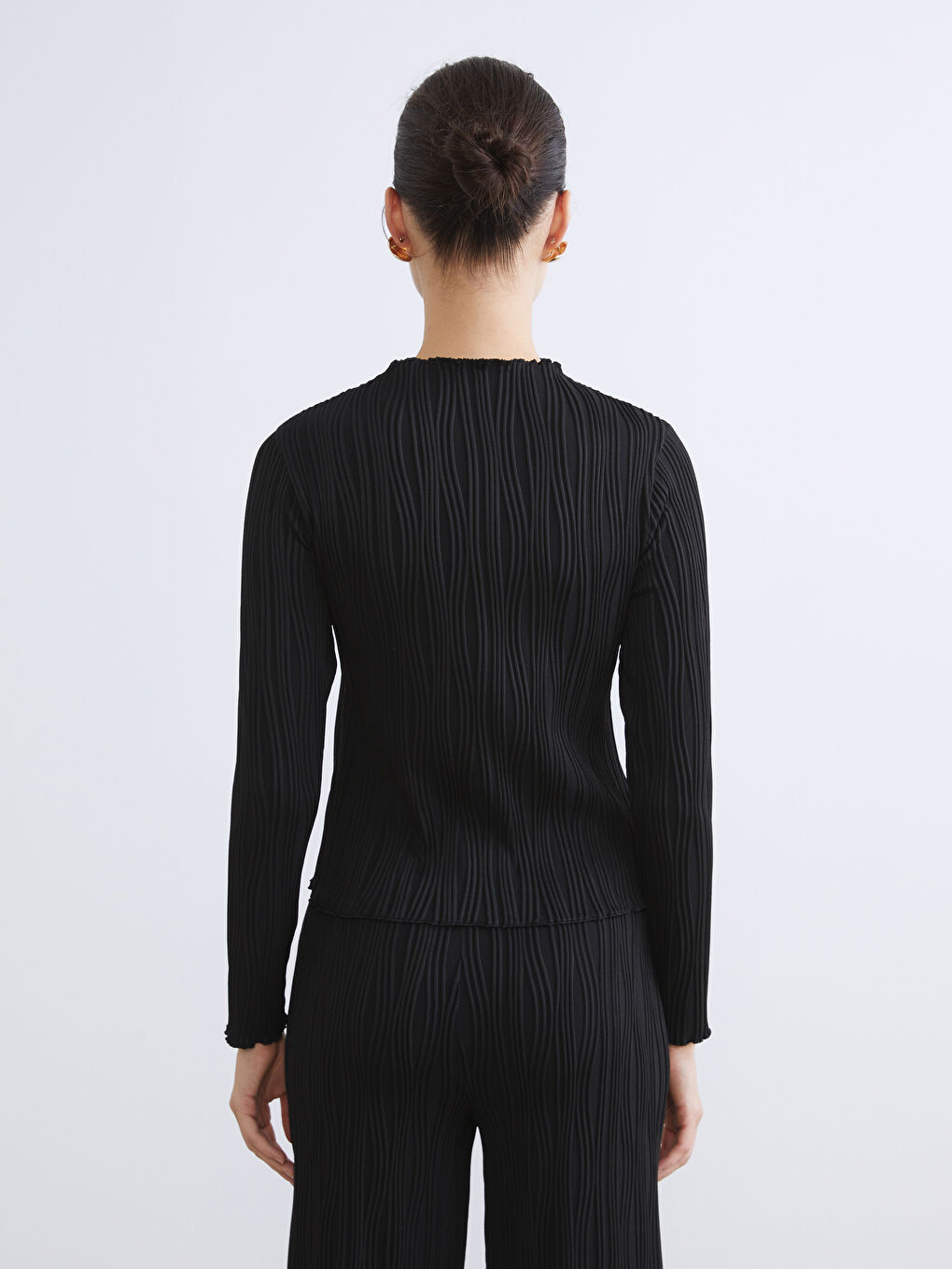 بودي نساء بنسيج بياقة عالية-3