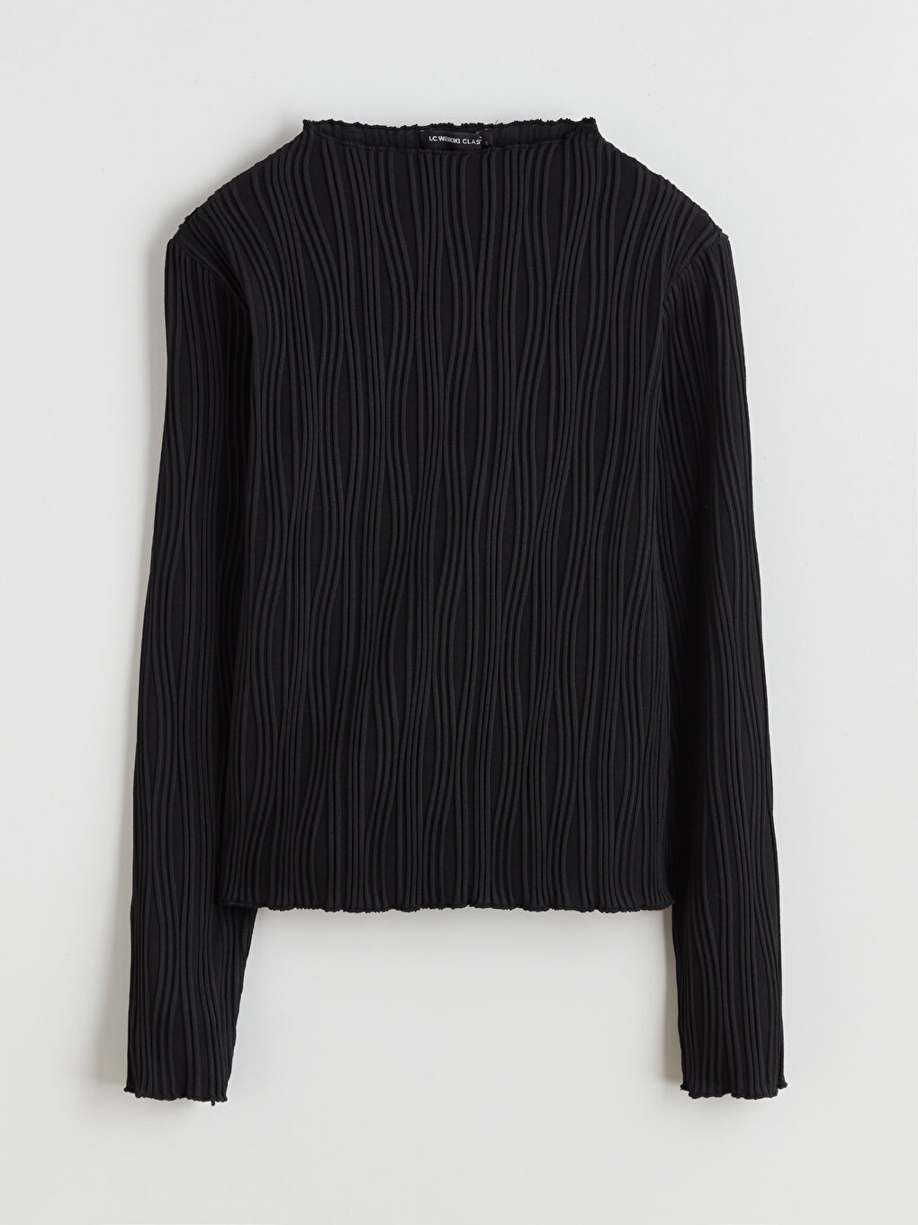 بودي نساء بنسيج بياقة عالية-4