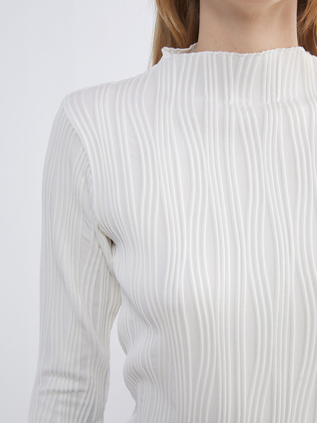 بودي نساء بنسيج بياقة عالية-2