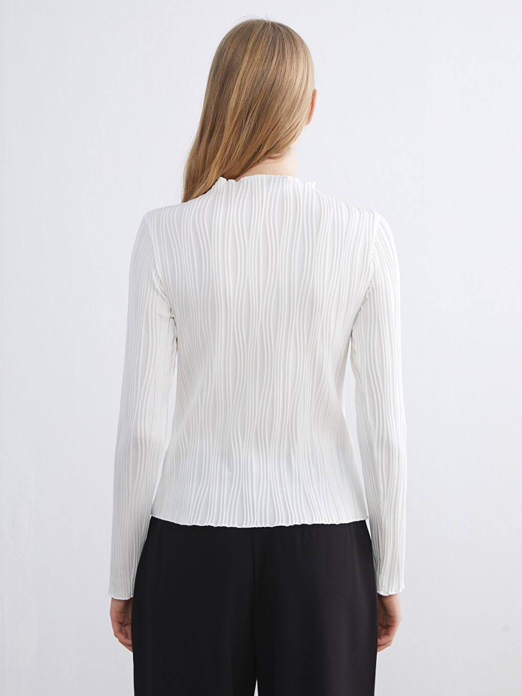 بودي نساء بنسيج بياقة عالية-3