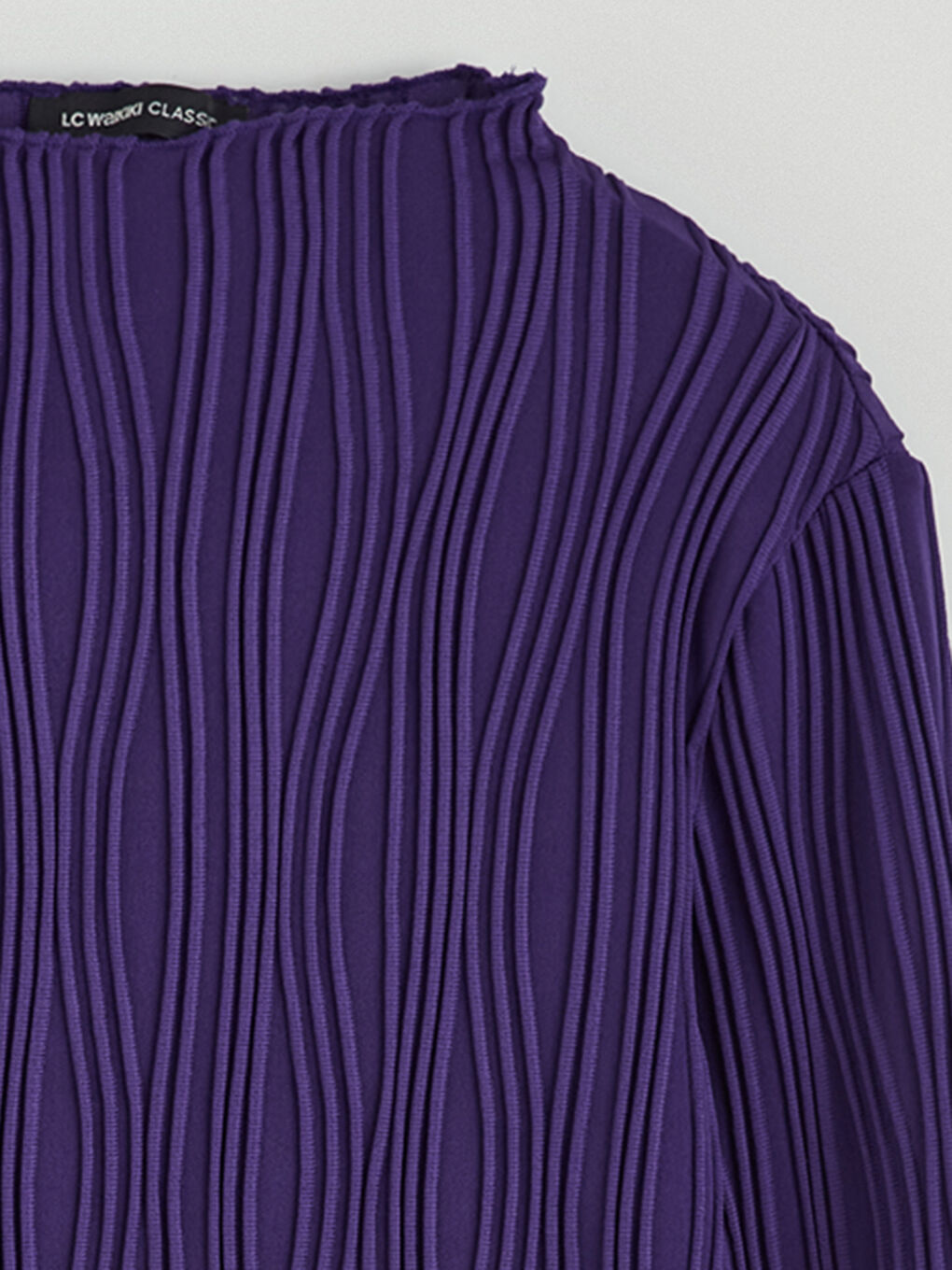 әйелдерге арналған биік жағалы рельефті боди-5