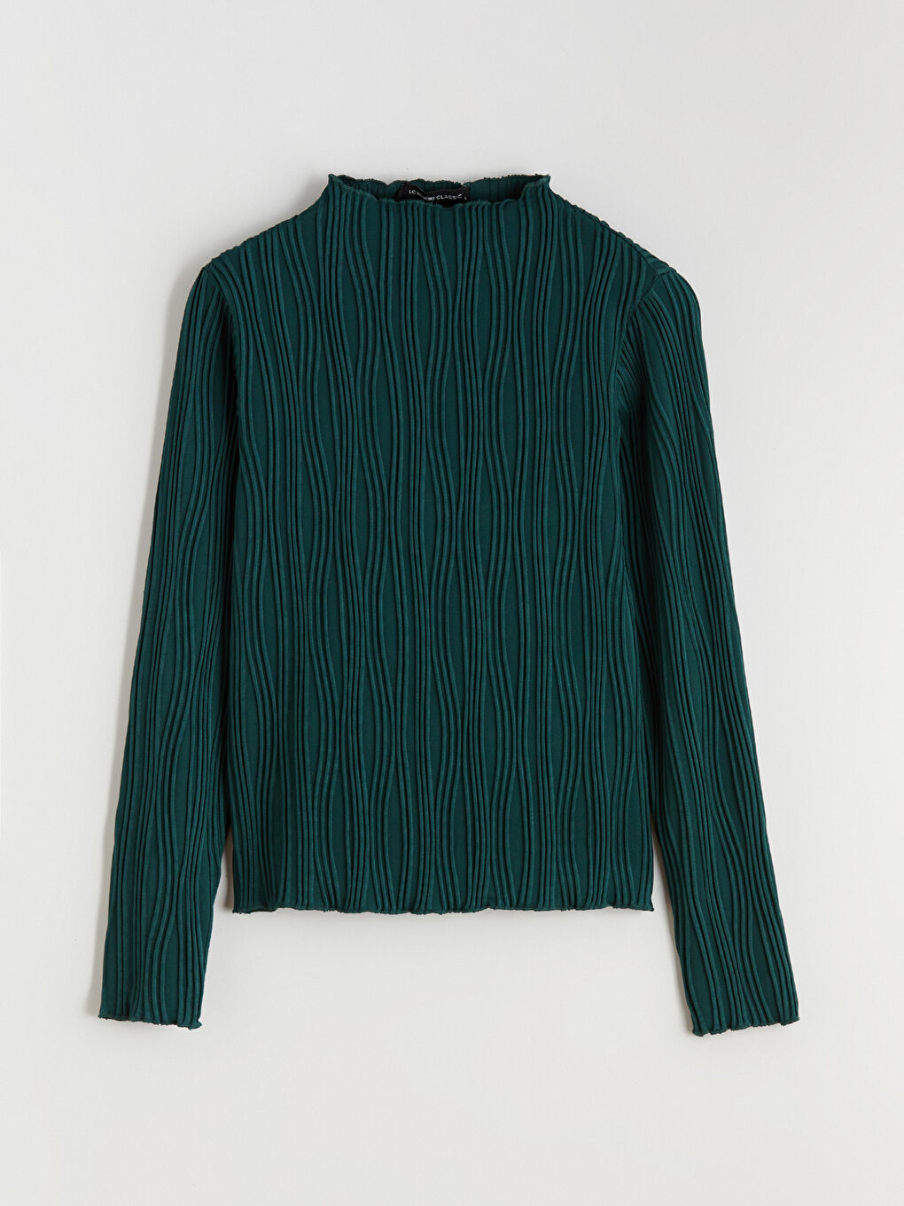 Funnel Neck Textured Women's Body-4