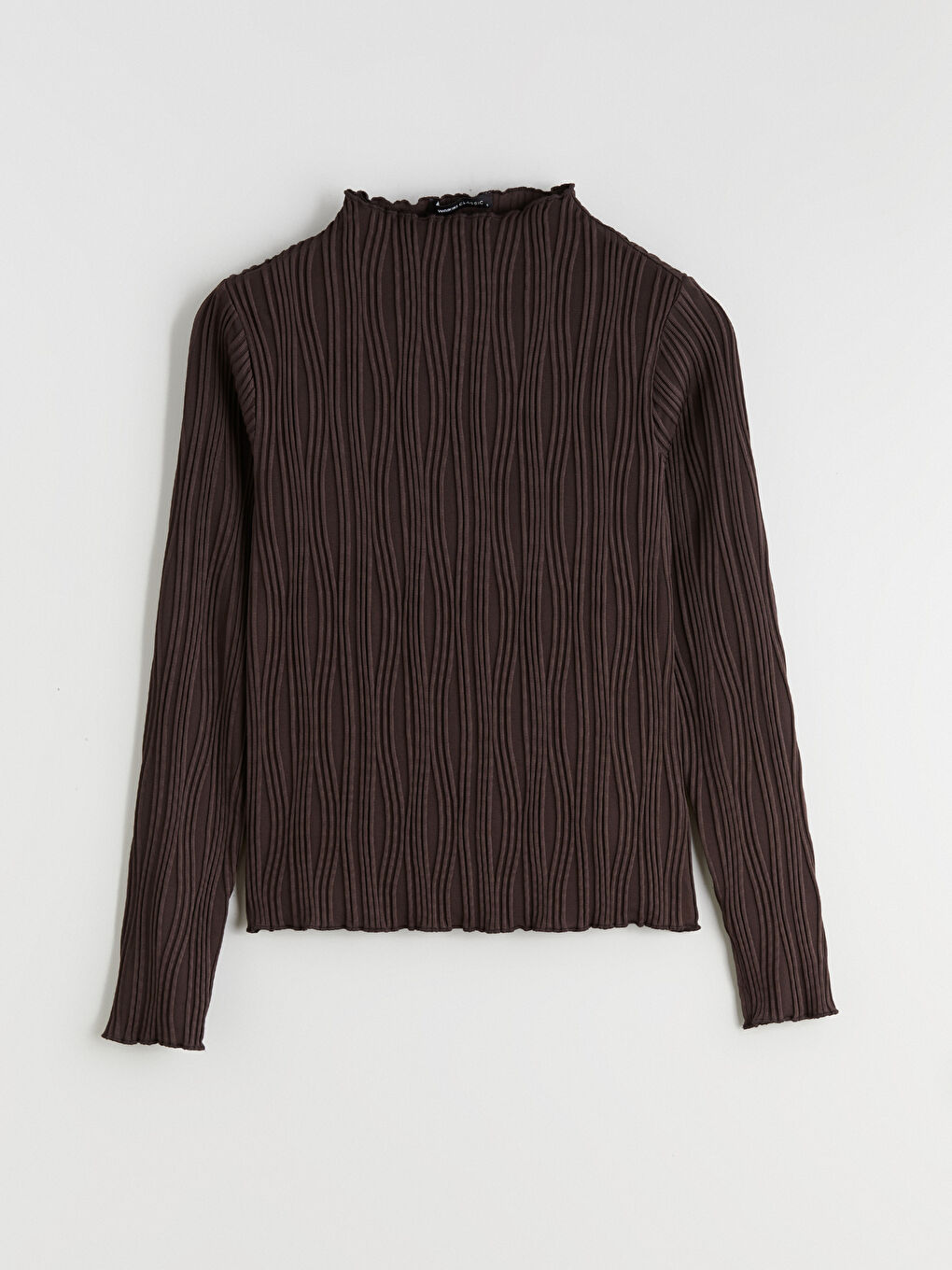 әйелдерге арналған биік жағалы рельефті боди-4