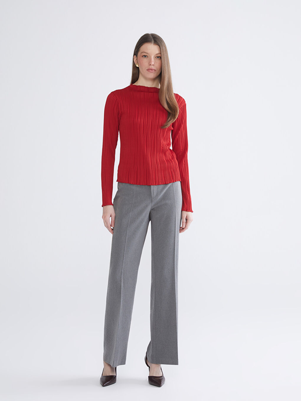 әйелдерге арналған биік жағалы рельефті боди-1