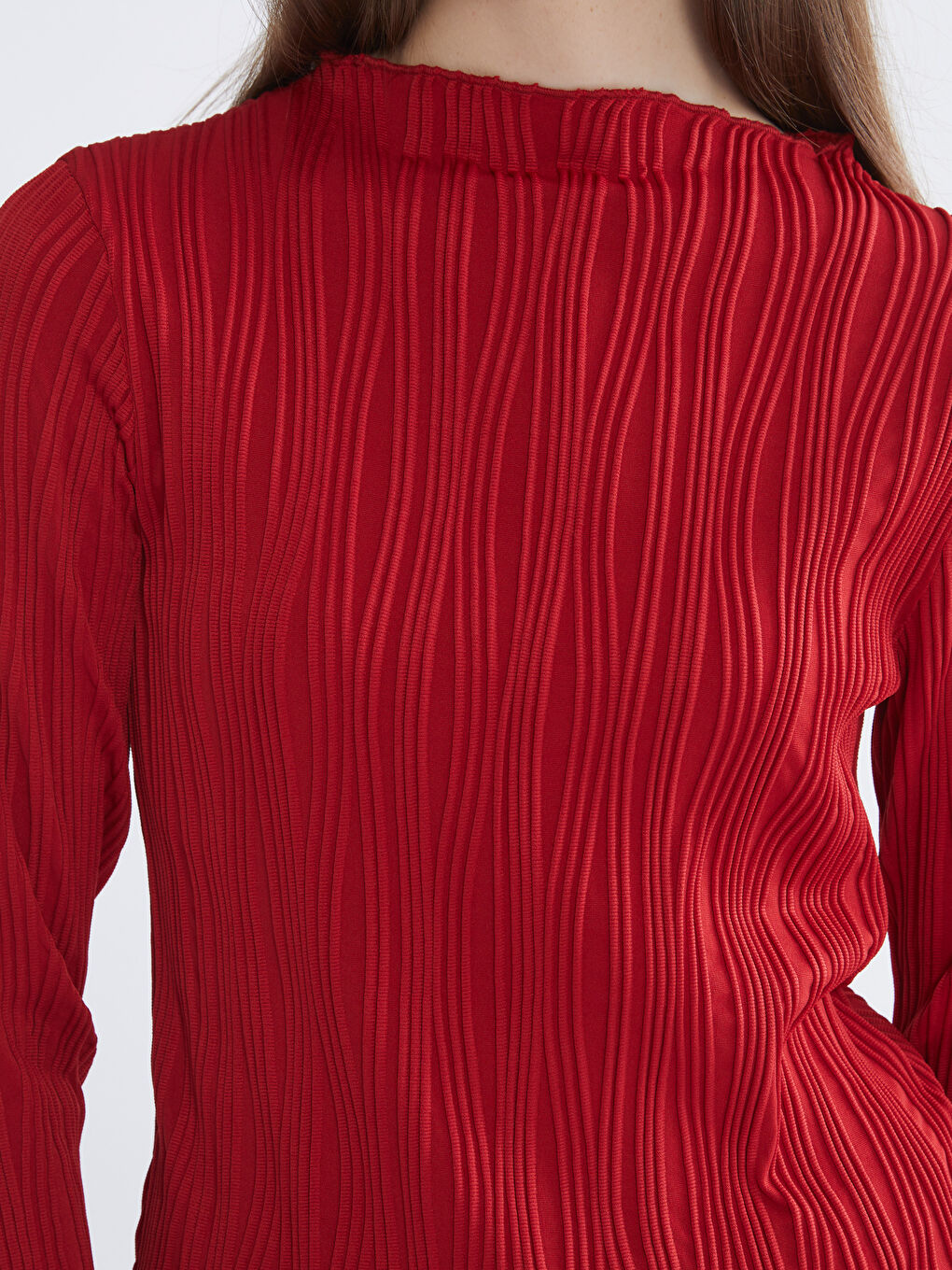 әйелдерге арналған биік жағалы рельефті боди-2