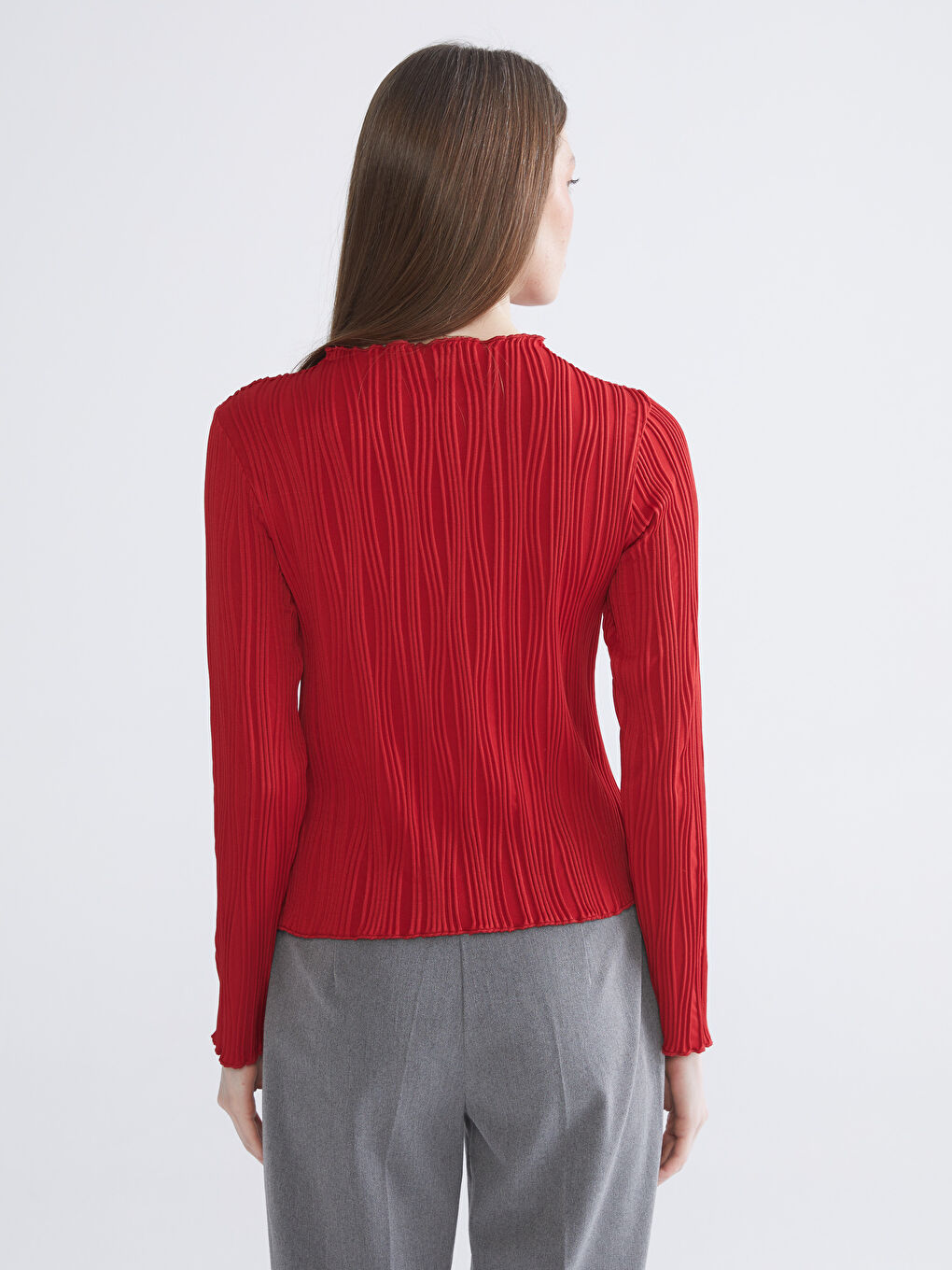 әйелдерге арналған биік жағалы рельефті боди-3