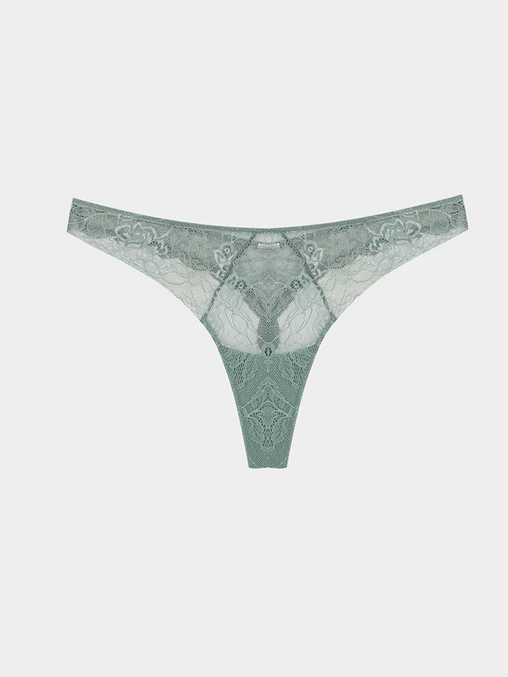 Yeşil Dantelli Tanga Külot