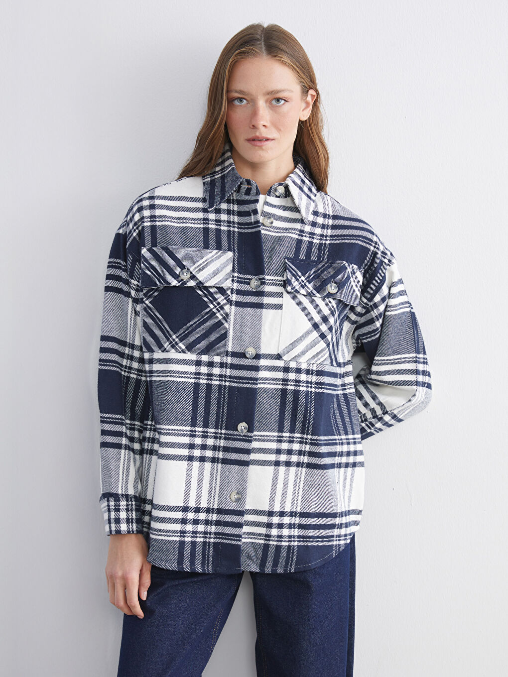 Plaid Oversize Women's Shirt