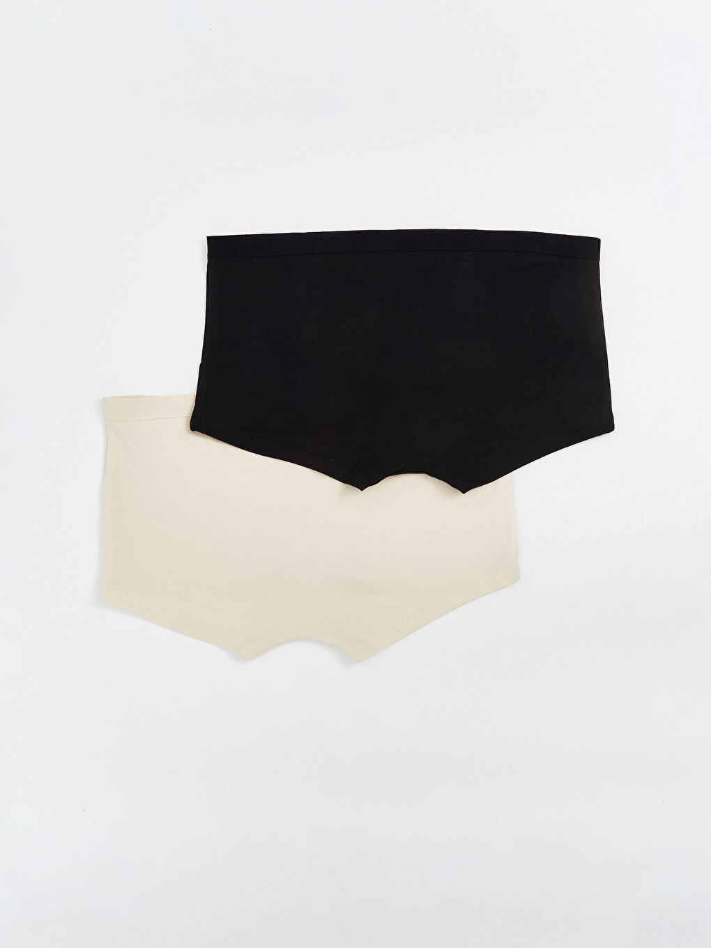 Bej Düz Boxer Külot 2'li-1