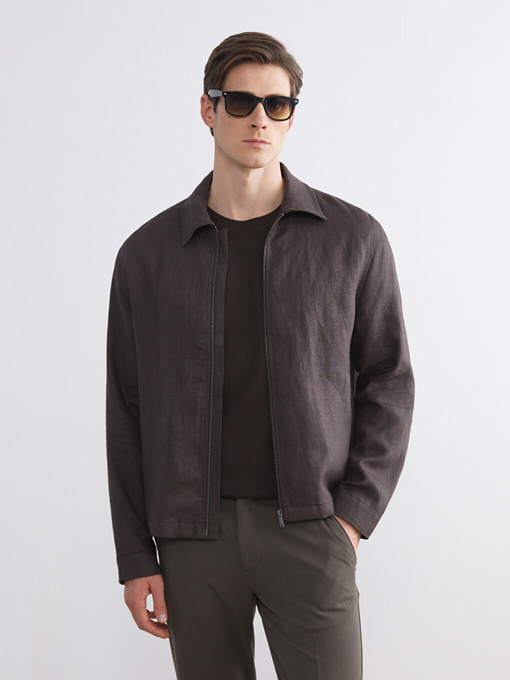 Standard Fit Collared Neck Men's Coat-1