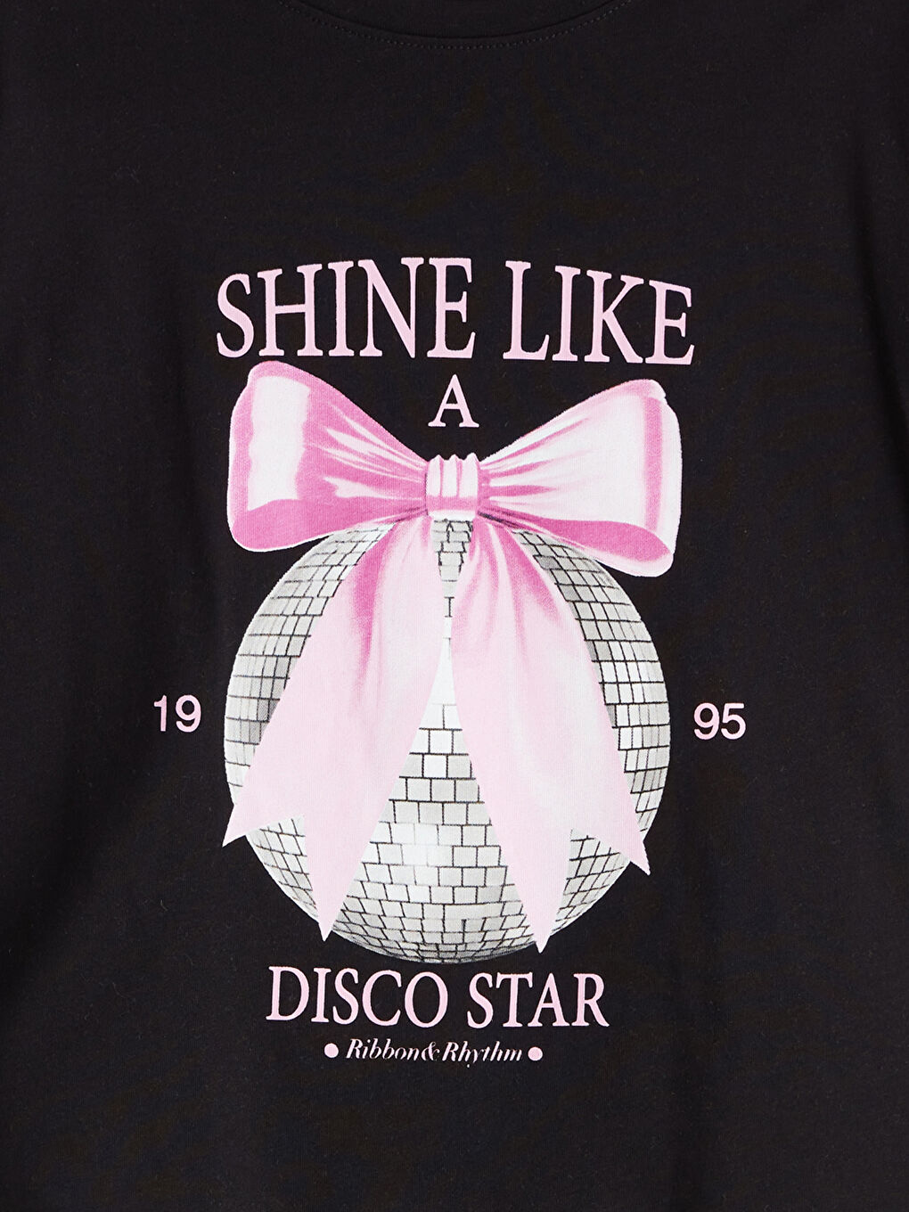 Crew Neck Printed Girls' T-Shirt-1