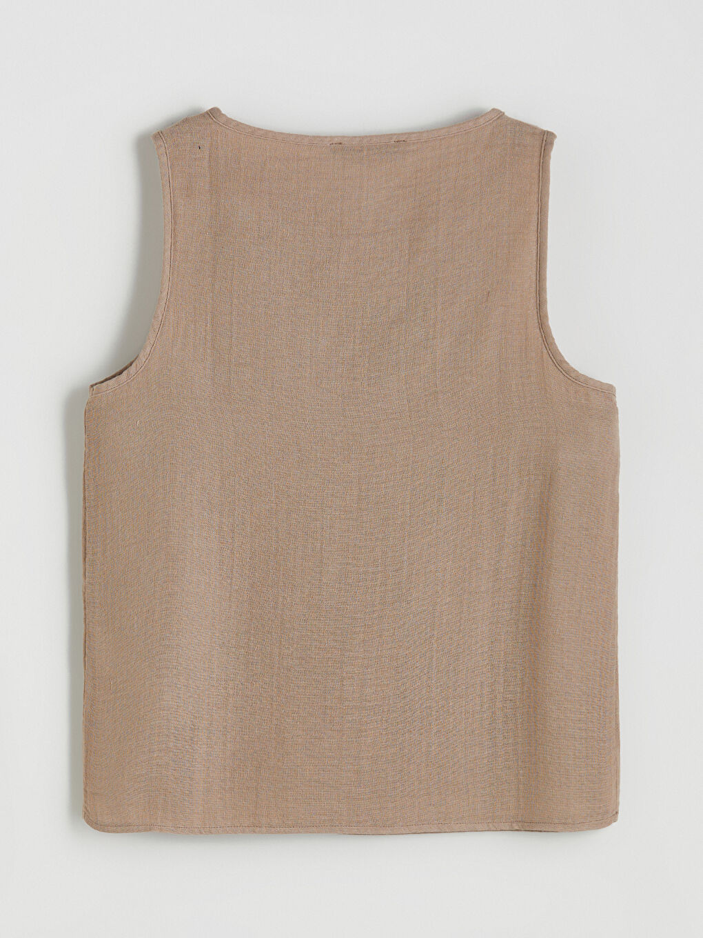Crew Neck Textured Muslin Blouse-5