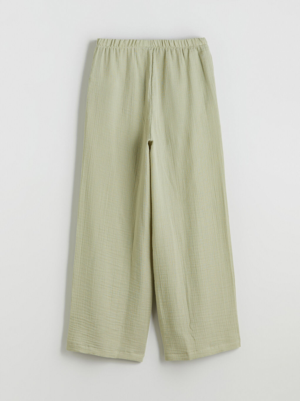 XSIDE Elastic Waist Textured Muslin Women's Trousers -W5K915Z8-CRR