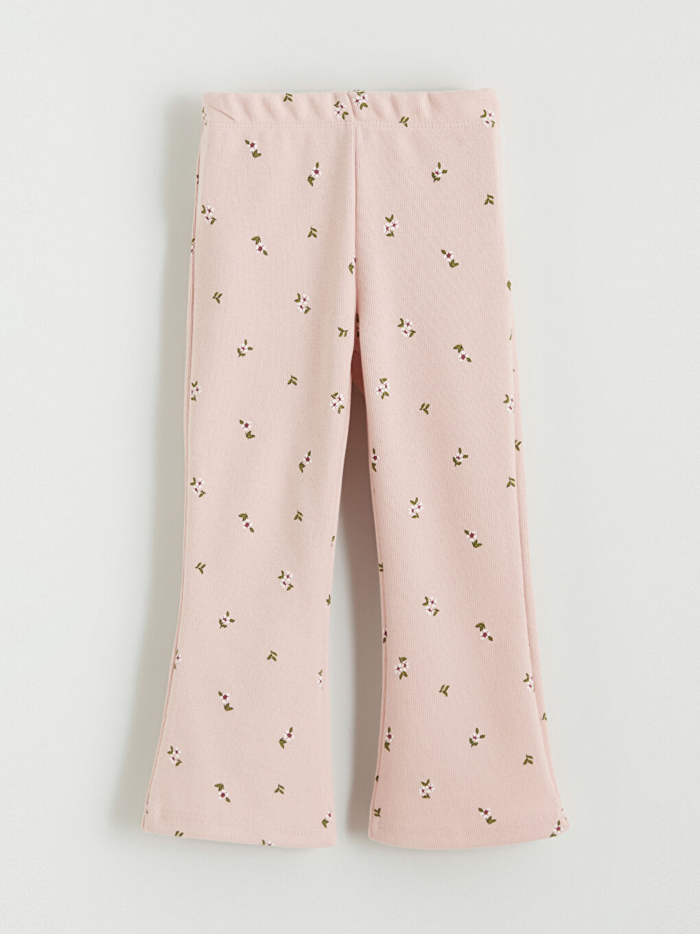 پانتۆڵی ئارەقەی کەمەر لاستیک گوڵدار پێی ئیسپانی بۆ کچان