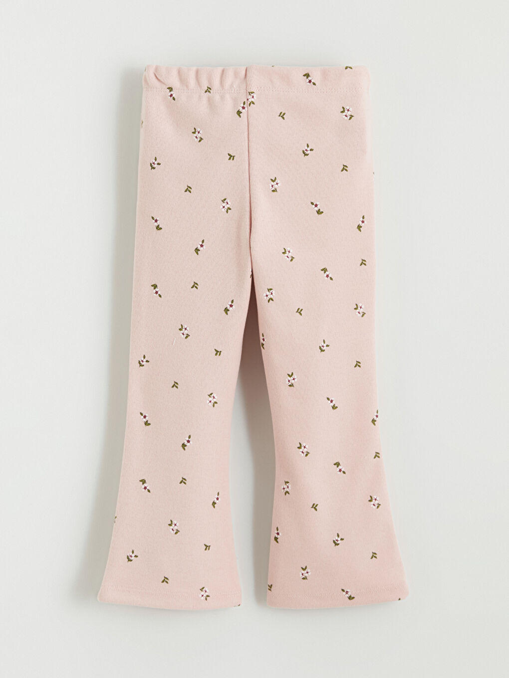 پانتۆڵی ئارەقەی کەمەر لاستیک گوڵدار پێی ئیسپانی بۆ کچان-2