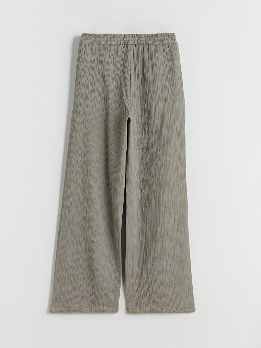 Elastični Struk Teksturirani Muslin Ženski Pantalone-7