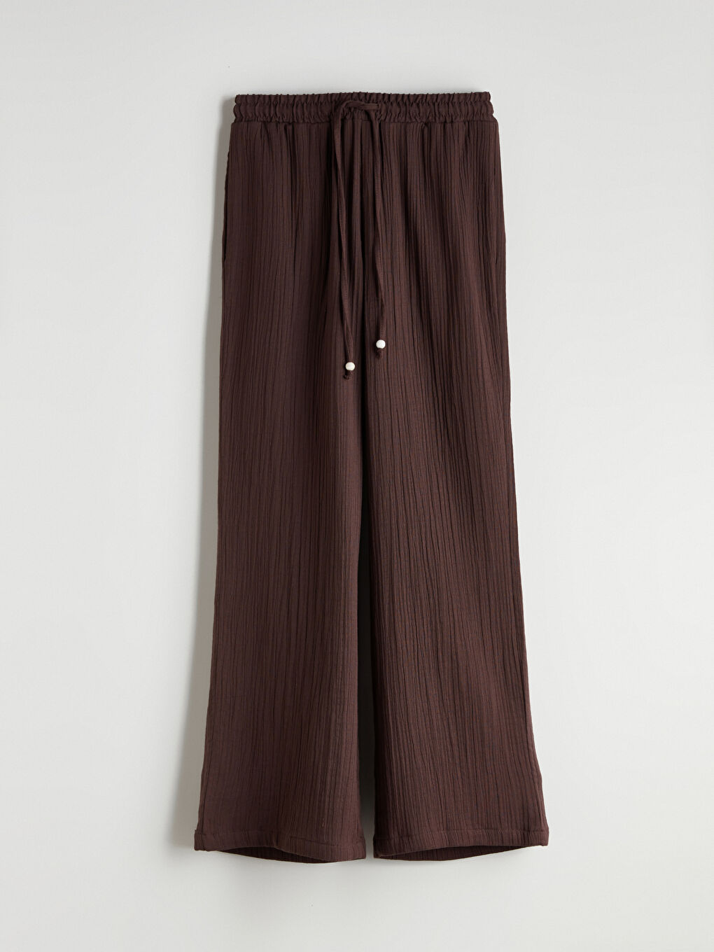 Elastični Struk Teksturirani Muslin Ženski Pantalone-4