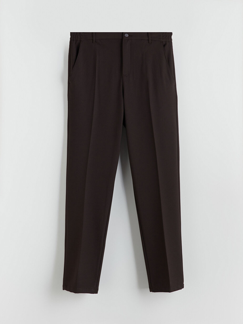 Kahverengi Standart Kalıp Erkek Chino Pantolon-4