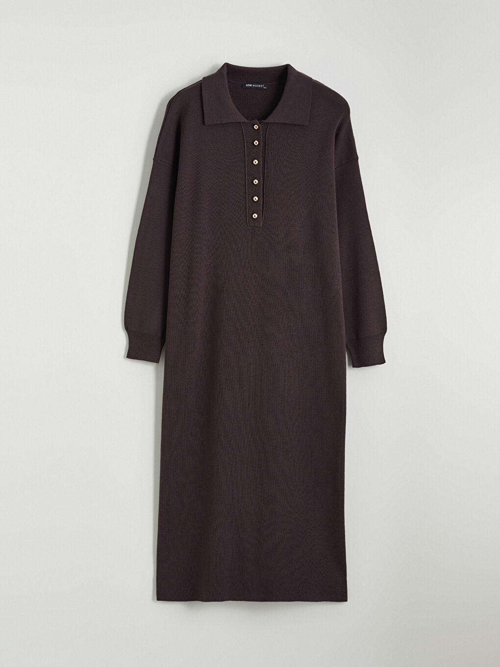 Polo Neck Knitwear Dress-4