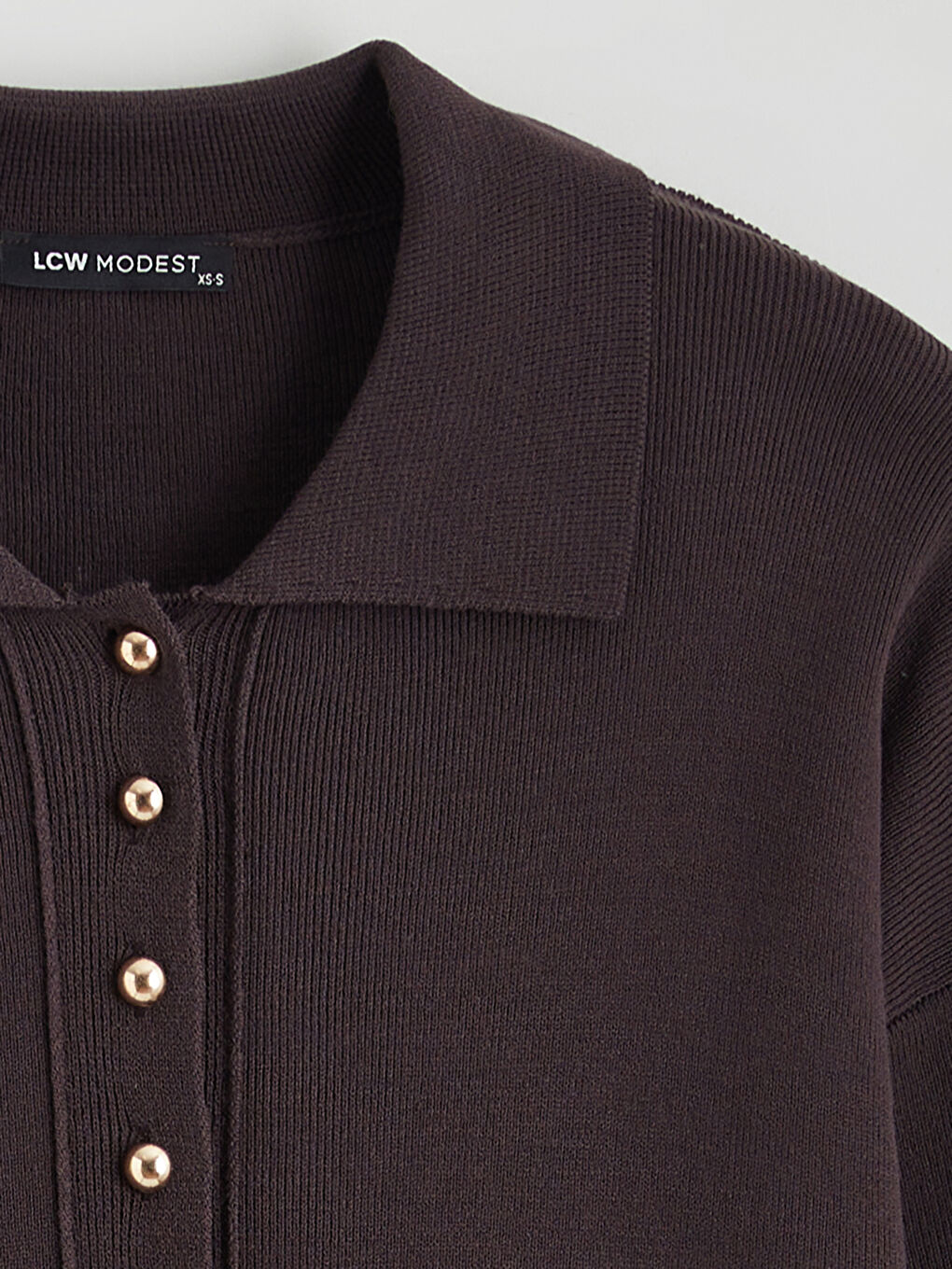 Polo Neck Knitwear Dress-5