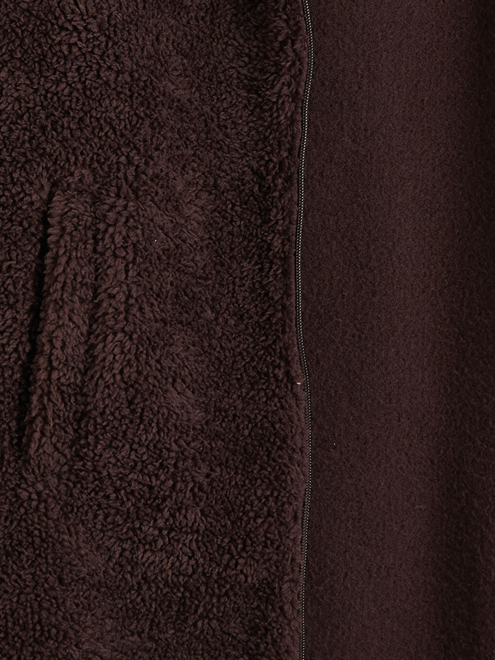 Kahverengi Kapüşonlu Kadın Polar Hırka-5