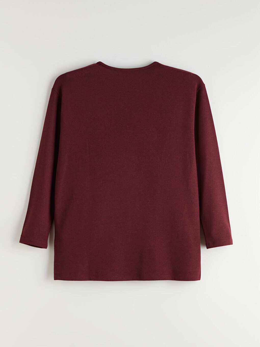 Mürdüm Bisiklet Yaka Oversize Kadın Tişört-7