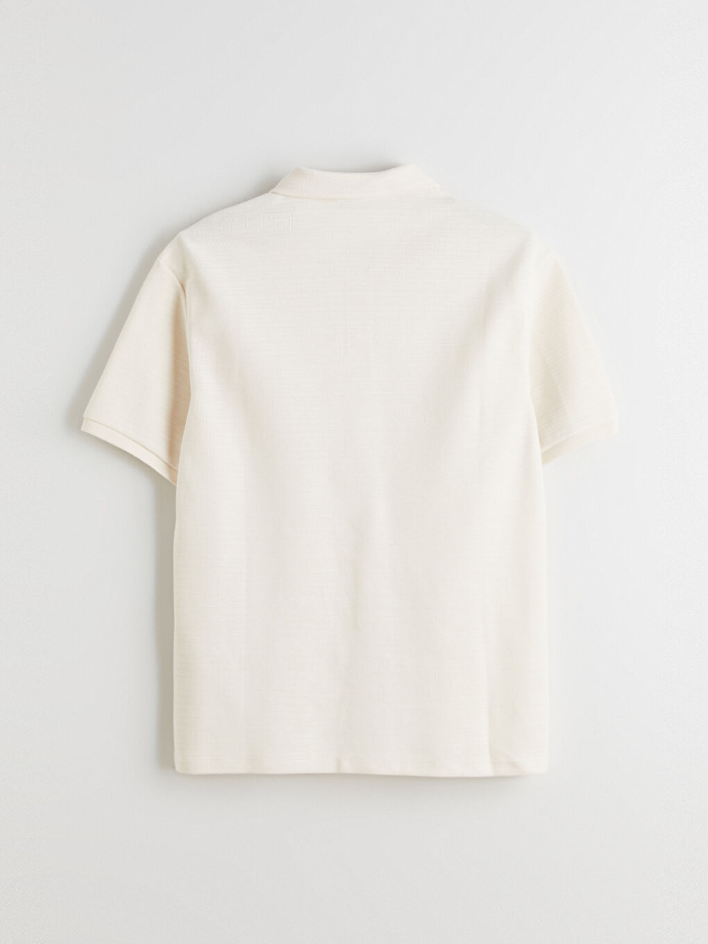 Gri Polo Yaka Kısa Kollu Basic Erkek Tişört-10