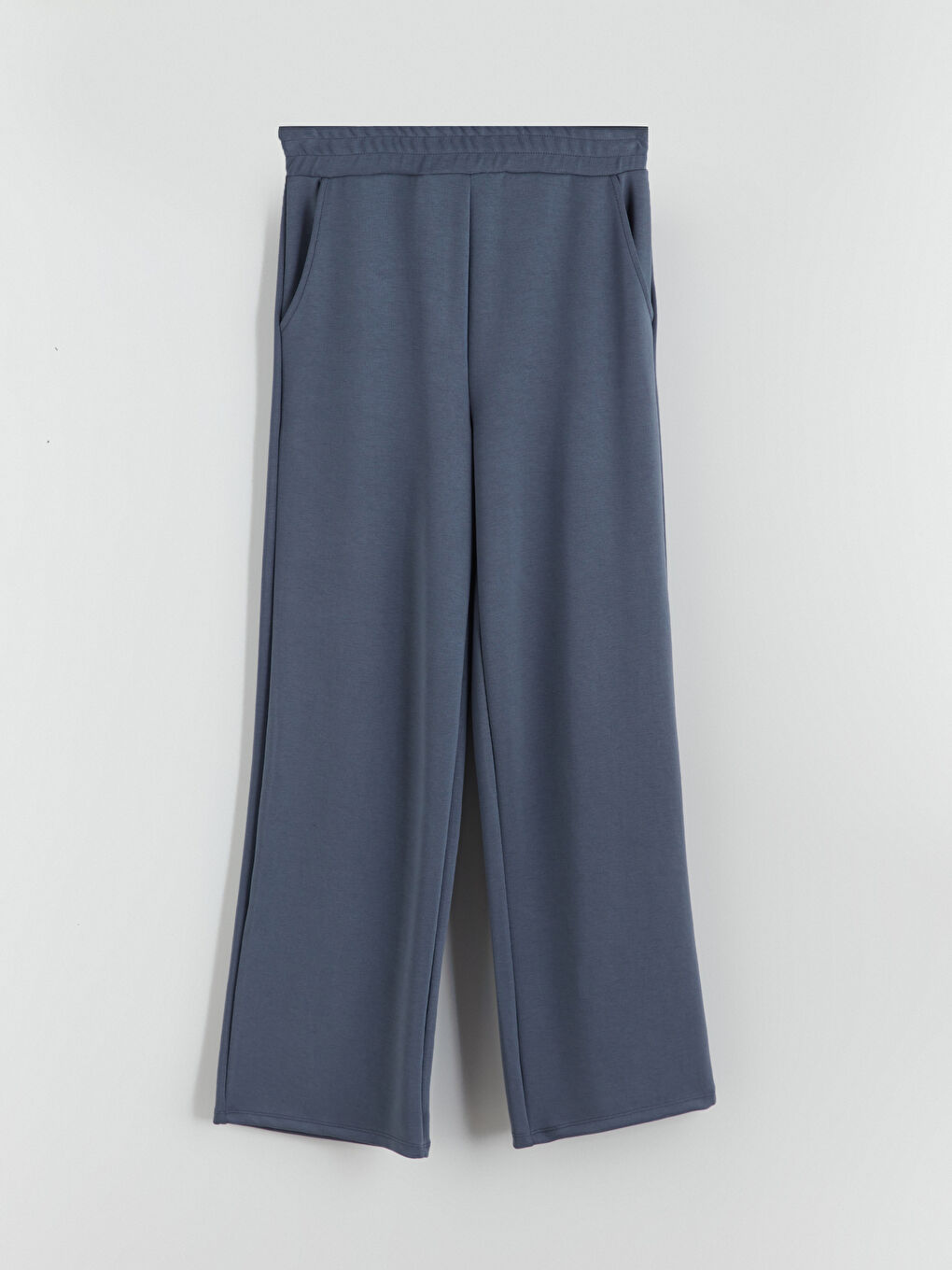 Elasticated Waist Wide Leg Women's Sweatpants-4