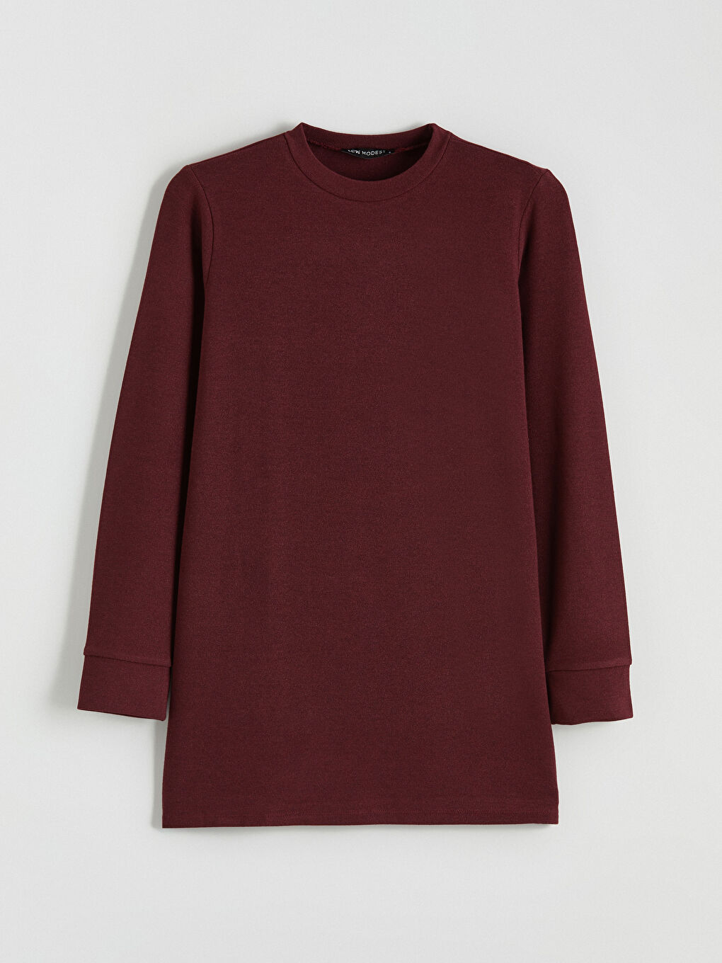 Mürdüm Bisiklet Yaka Kadın Sweatshirt Tunik-4