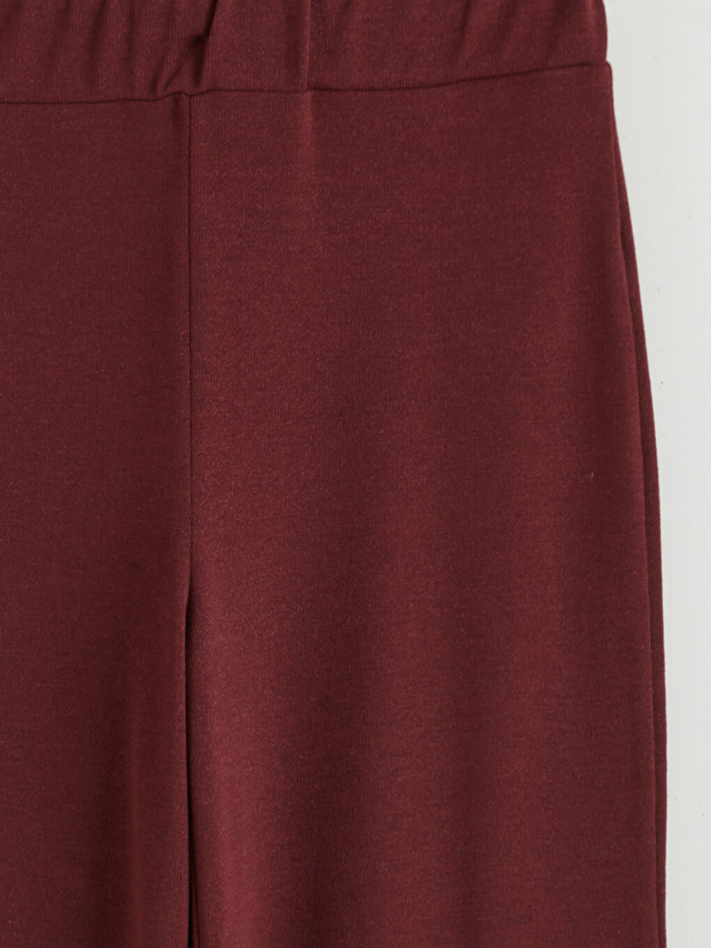 Mürdüm Beli Lastikli Kadın Pantolon-5