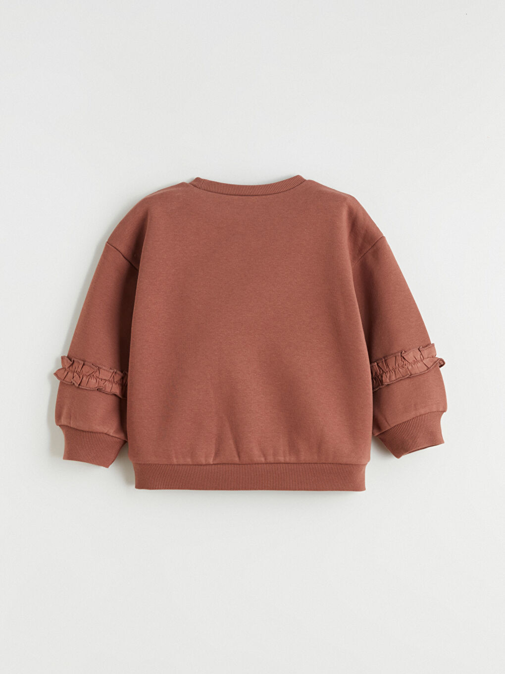 Kahverengi Ayı Teddy Baskılı Kız Çocuk Sweatshirt-1
