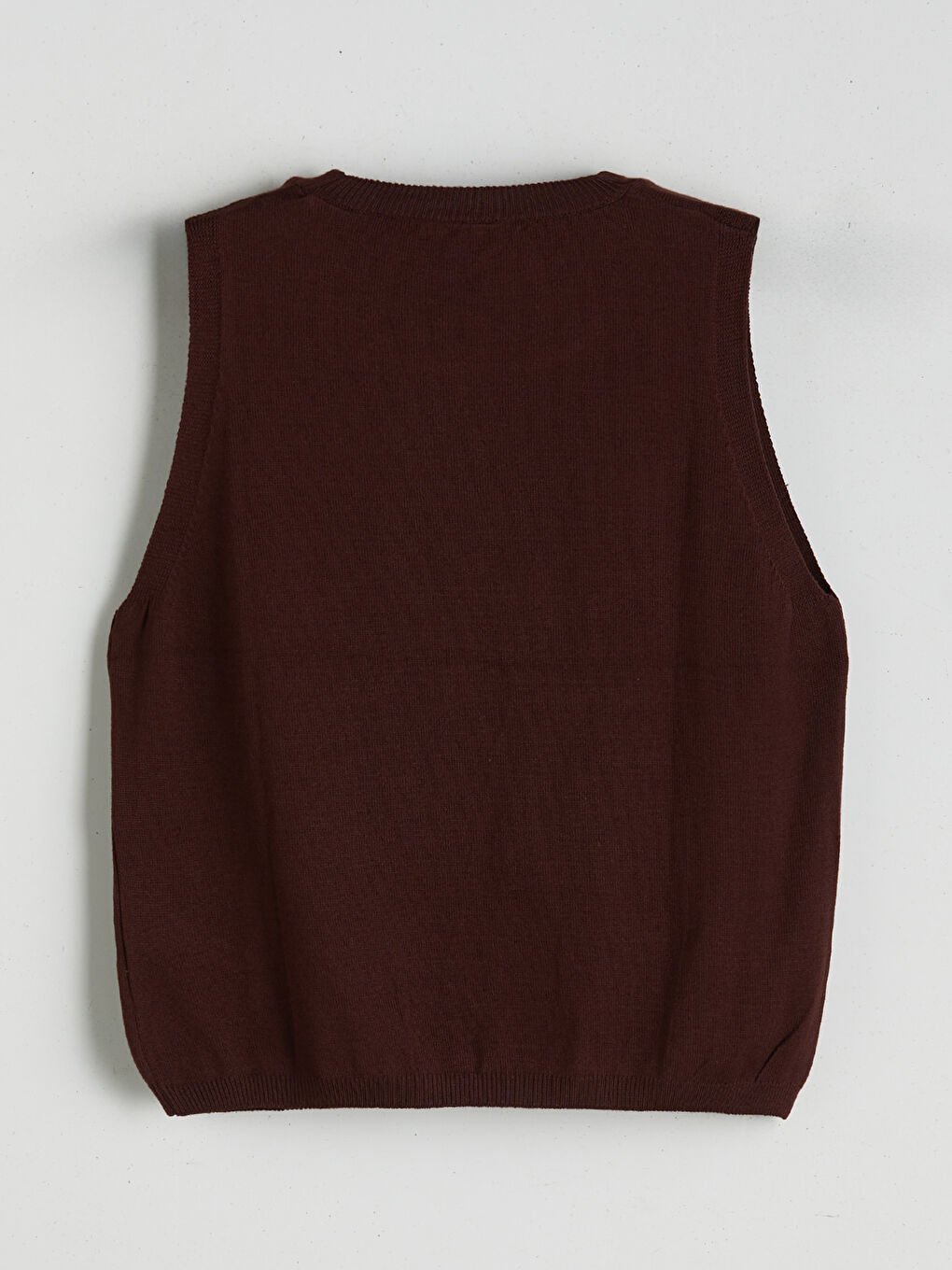 Kahverengi Bisiklet Yaka Oversize Kadın Triko Süveter-5