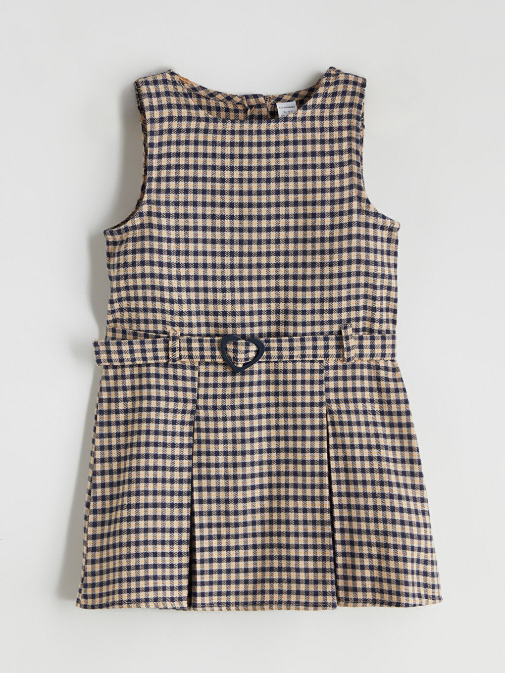 Lacivert Kemer Detaylı Kız Çocuk Elbise ve Külotlu Çorap-1