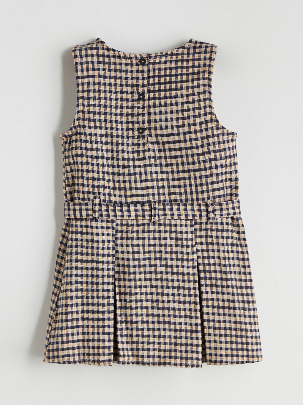 Lacivert Kemer Detaylı Kız Çocuk Elbise ve Külotlu Çorap-3