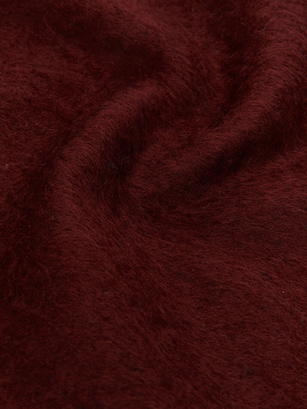 Bordo Püskül Detaylı Düz Kadın Atkı-2