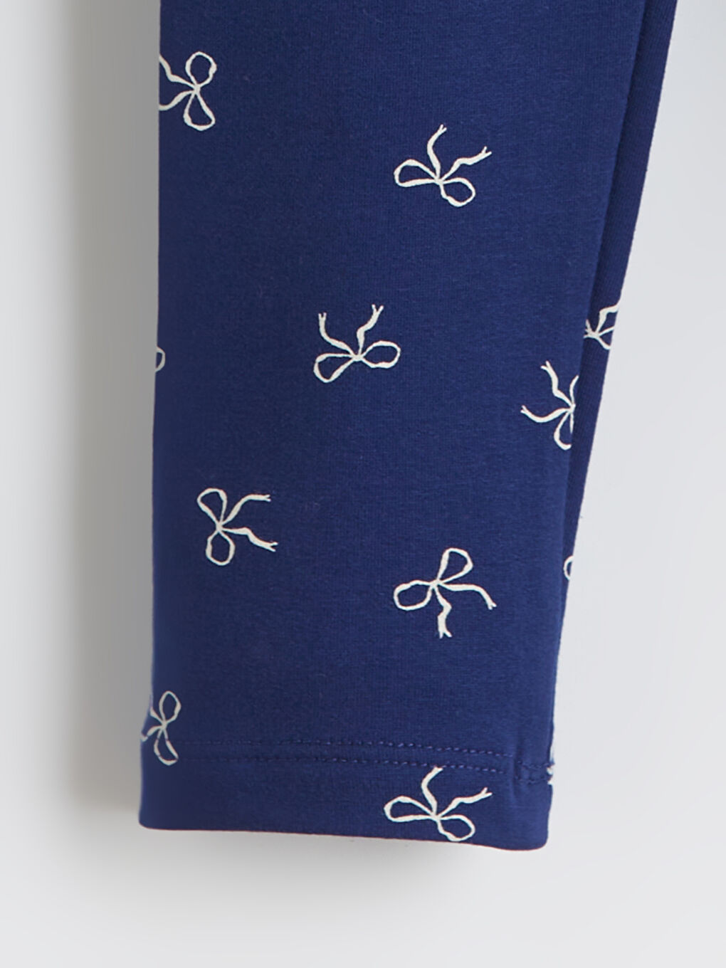 Lacivert Beli Lastikli Desenli Kız Çocuk Tayt-2