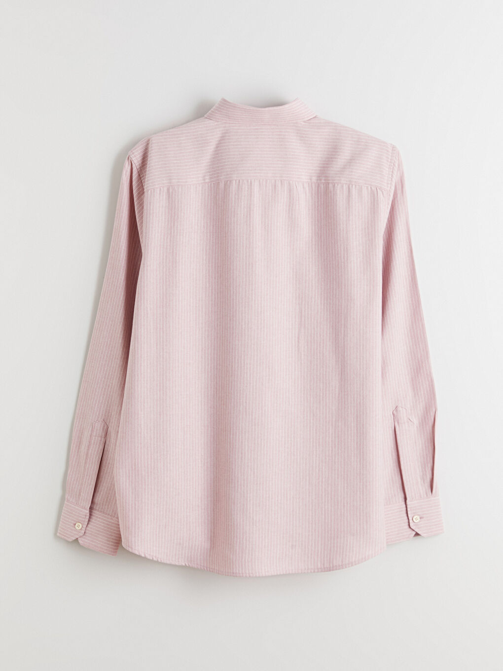 Pembe Regular Fit Uzun Kollu Çizgili Poplin Erkek Gömlek-5