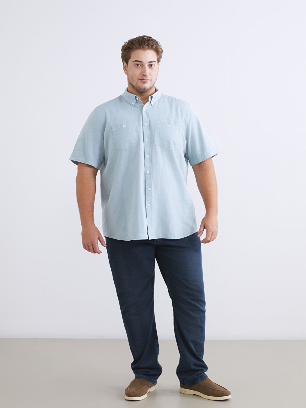 Mavi Regular Fit Kısa Kollu Poplin Erkek Gömlek-5