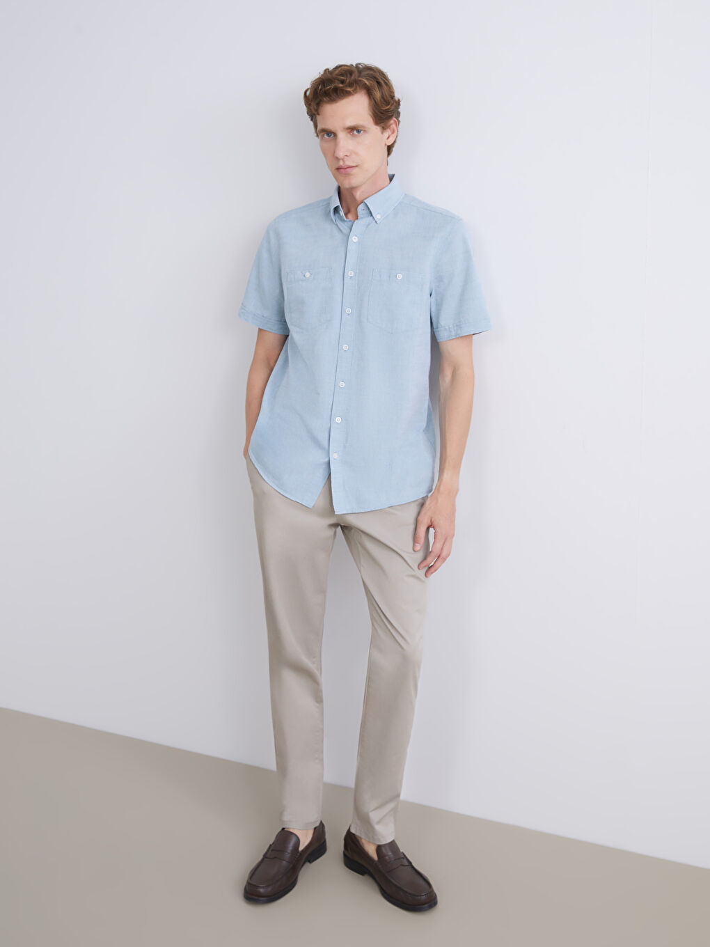 Mavi Regular Fit Kısa Kollu Poplin Erkek Gömlek-2