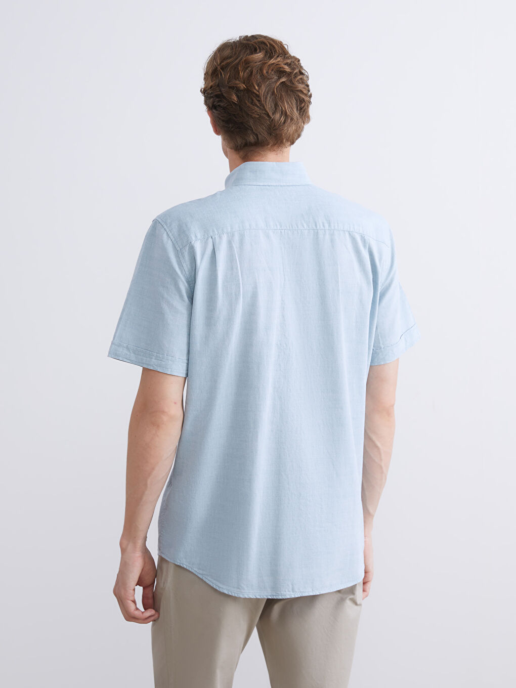 Mavi Regular Fit Kısa Kollu Poplin Erkek Gömlek-4