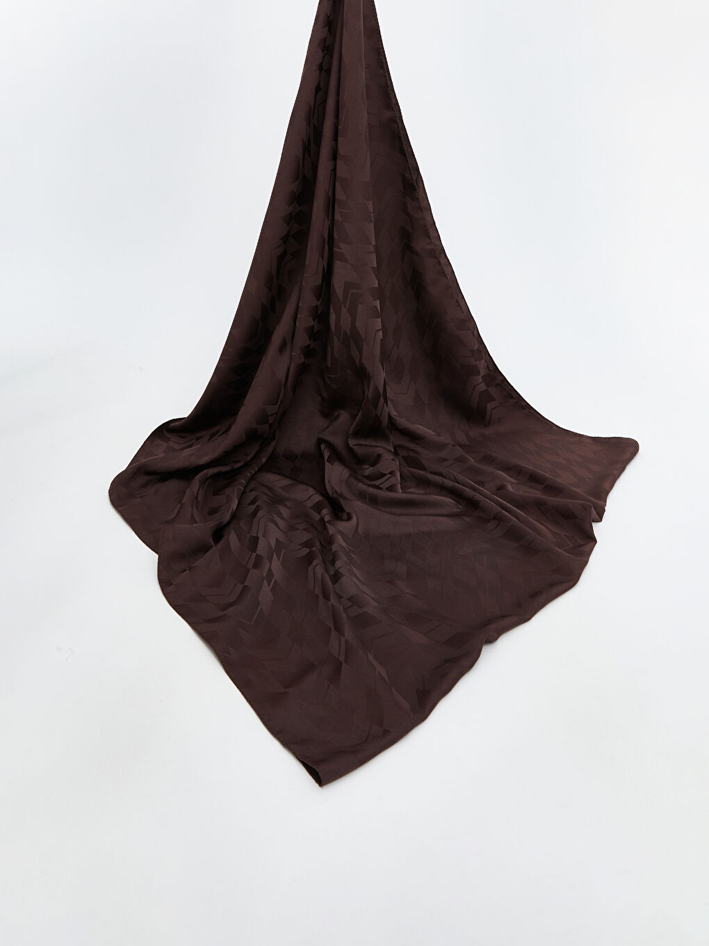 Kahverengi Desenli Kadın Şal-1