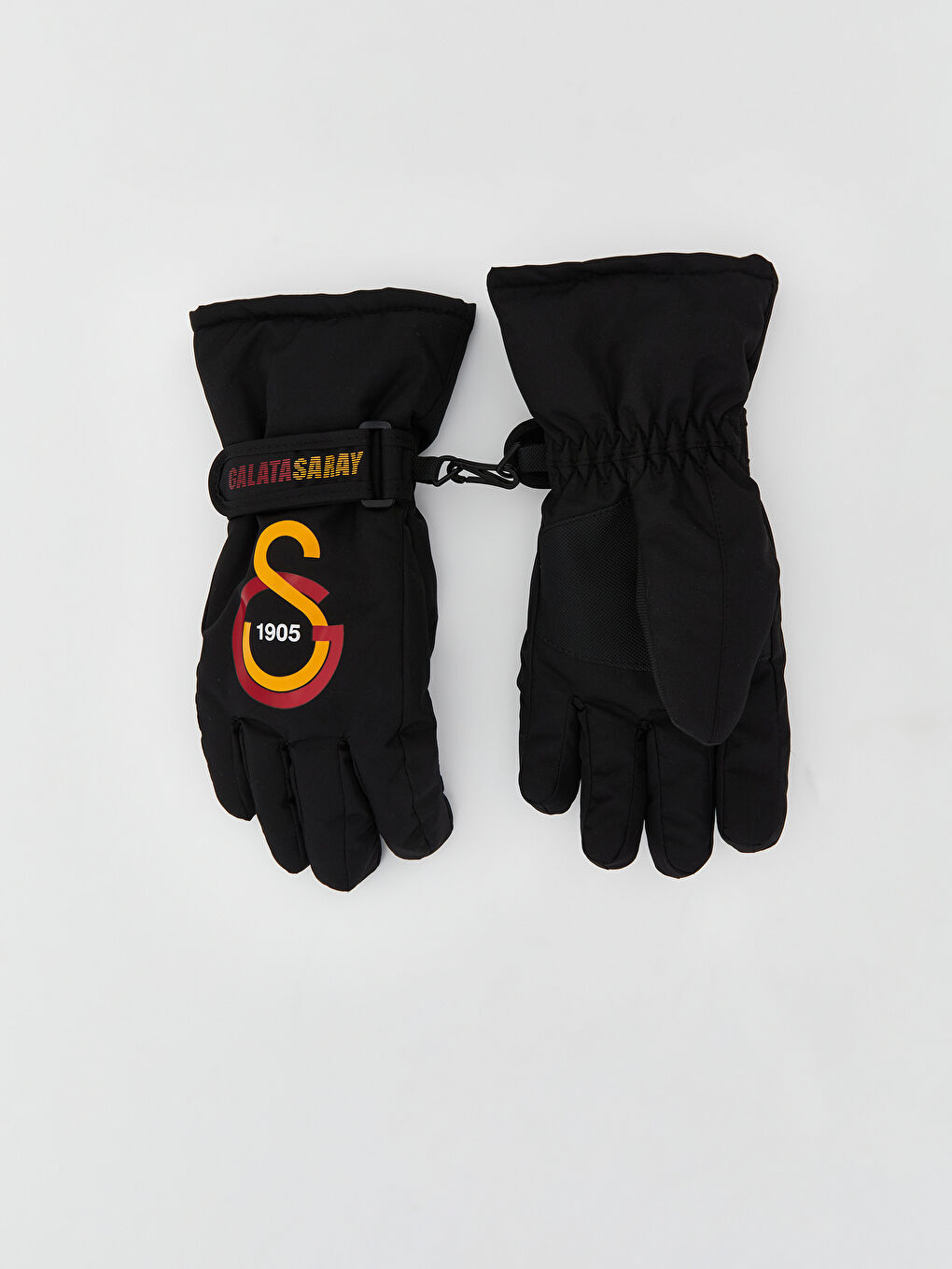 Siyah Galatasaray Baskılı Erkek Çocuk Kar Eldiveni