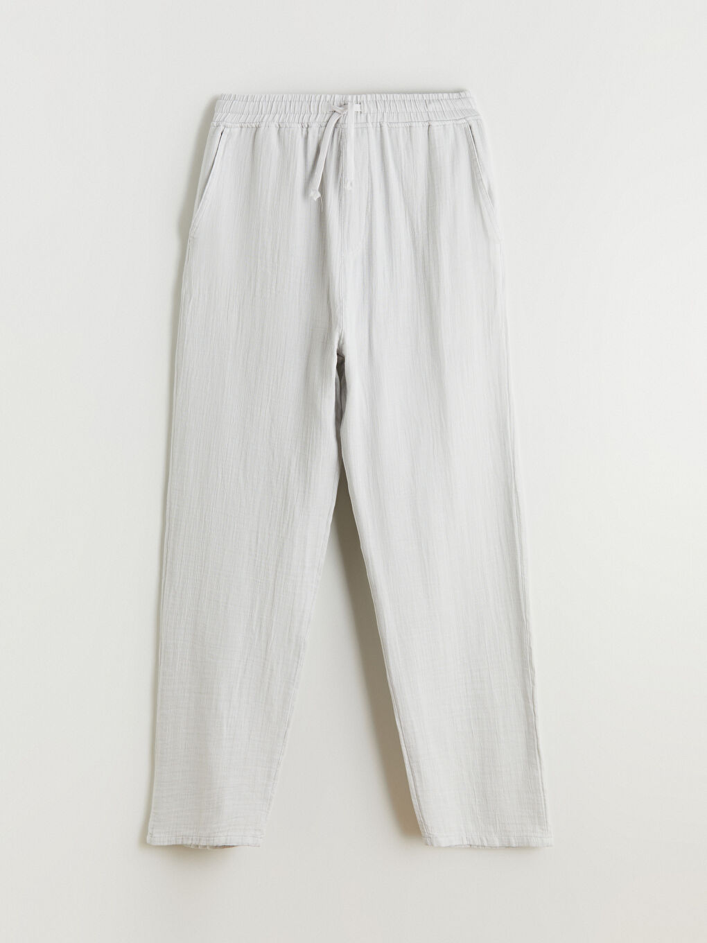 Gri Rahat Kalıp Erkek Pantolon-4